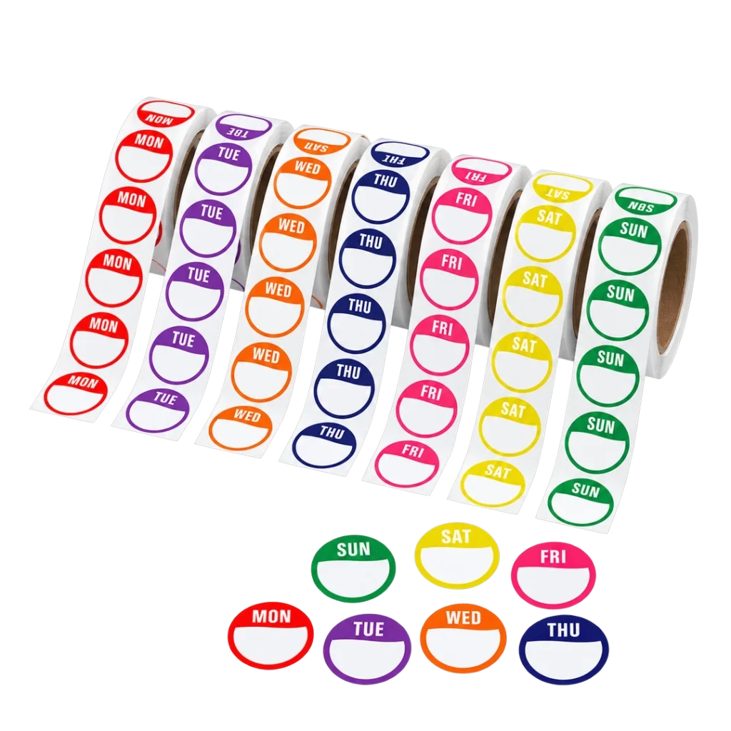 Colour Code Day Code Labels